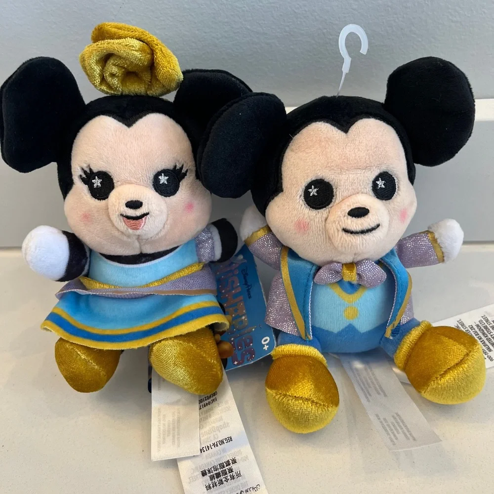 Disney Mickey and Minnie Plush Toy Set 50th anniversary Wishables